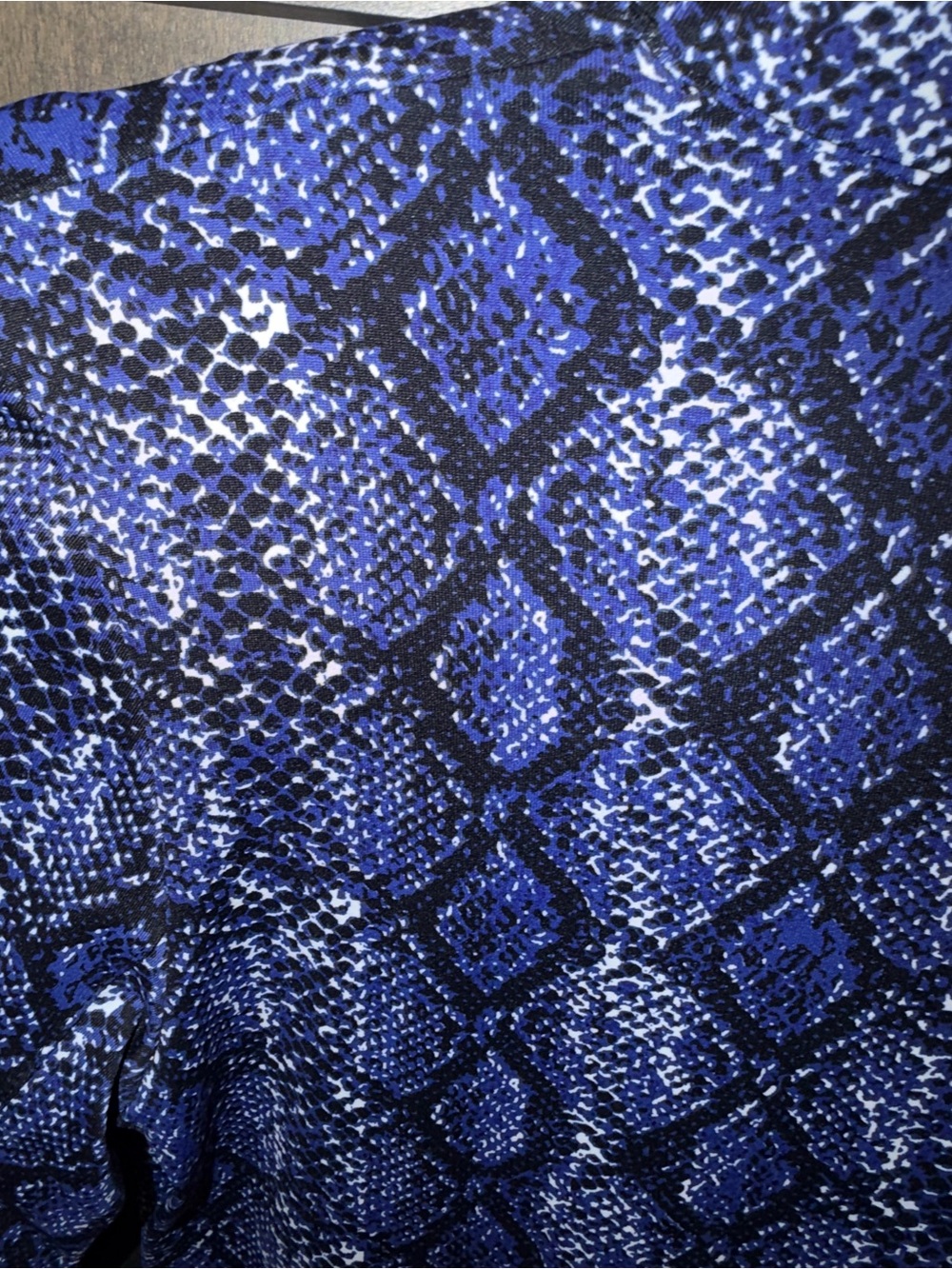 Lulu-B NWT Women’s Blue Snake-Print Zip-Front Dress Size Small - Picture 5 of 5